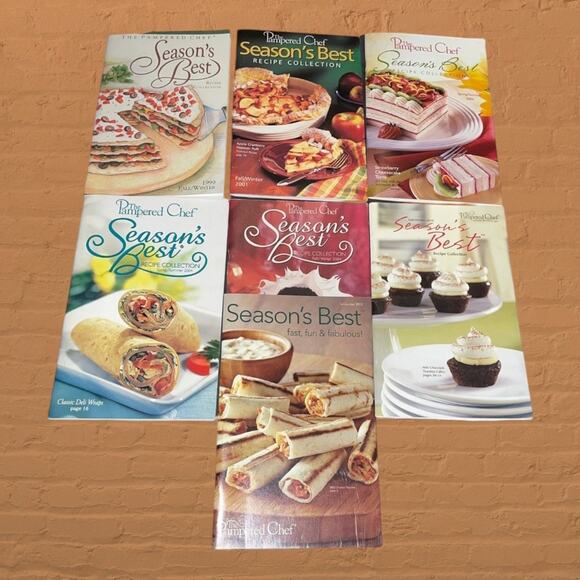 Pampered Chef Seasons Best Cook Books Lot of 7 Antipasti Dessert Wraps Recipes - Picture 12 of 12